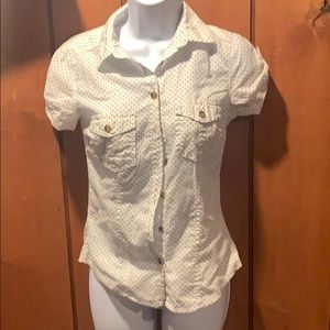 H&M white polka dot tee